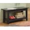 Alaterre Furniture Shaker Cottage Bench with Shelf, Charcoal Gray ASCA03BL - alternate 2